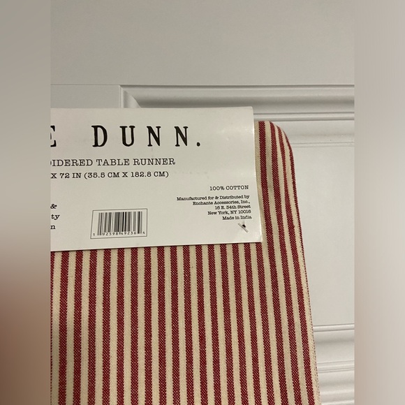 RAE DUNN Red Stripe JOY Holiday Table Runner *GIFT IDEA - Picture 3 of 4
